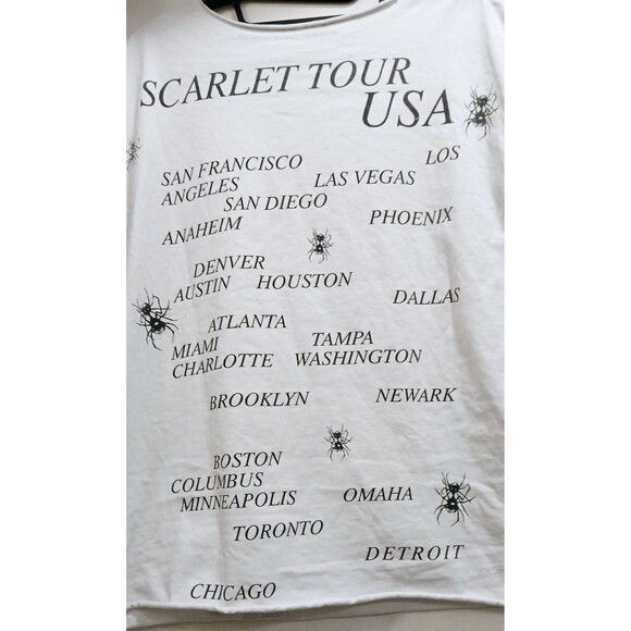 Doja Cat Scarlet Tour Graphic Tee Medium Doja Cat Loves Her Fans Distressed Hems - Picture 8 of 10